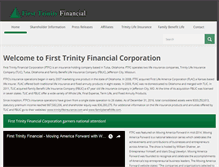 Tablet Screenshot of firsttrinityfinancial.com